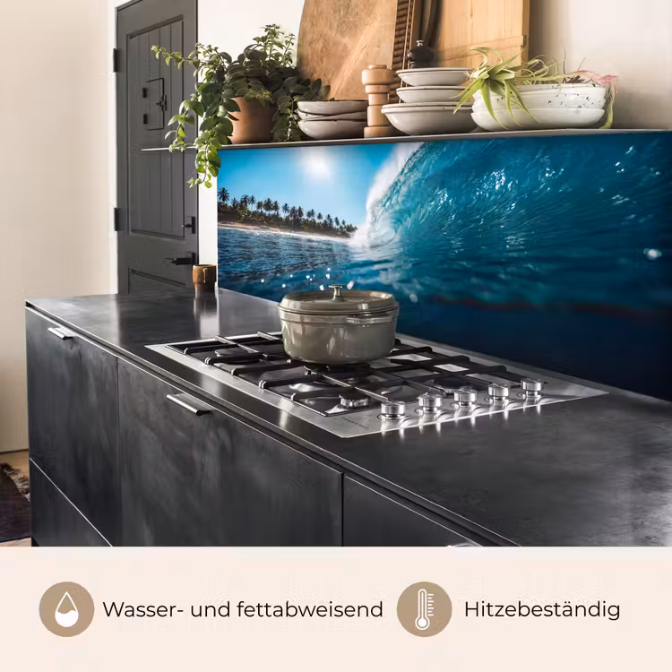 Oceaan - Golf - Strand - Natuur - Blauw keuken achterwand 2 middel -usp_DE