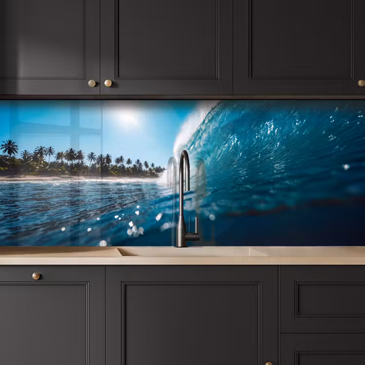 Oceaan - Golf - Strand - Natuur - Blauw keuken achterwand 2 middel -sfeer1