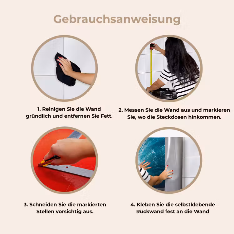 Oceaan - Golf - Strand - Natuur - Blauw keuken achterwand 2 middel -gebruiksaanwijzing_DE