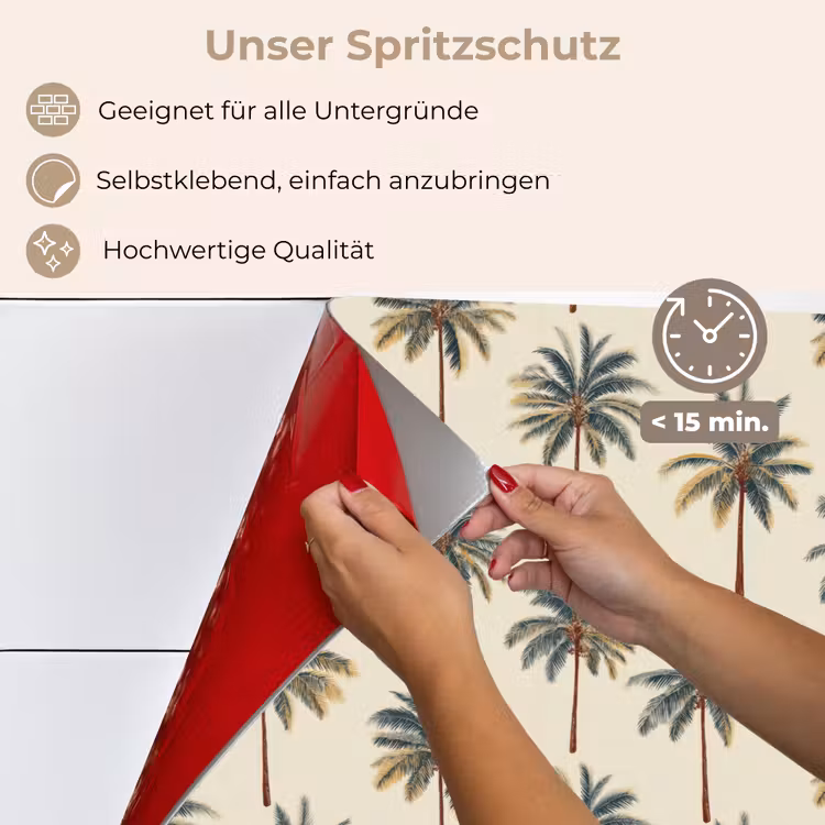 Palmbomen - Tropisch - Groen keuken achterwand spatscherm klein 900 -spatscherm_DE