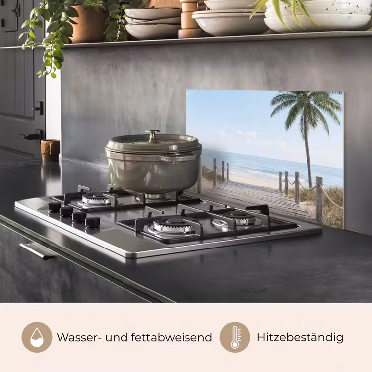 Palmbomen - Pad - Horizon keuken achterwand spatscherm klein -usp_DE