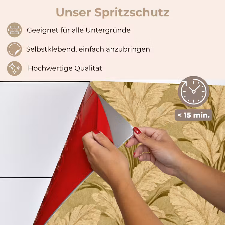 Palmbladeren - Klassiek - Groen keuken achterwand spatscherm klein 900 -spatscherm_DE