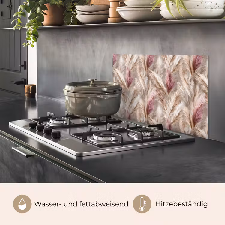 Pampasgras - Pluizig - Kleurrijk keuken achterwand spatscherm klein 900 -usp_DE