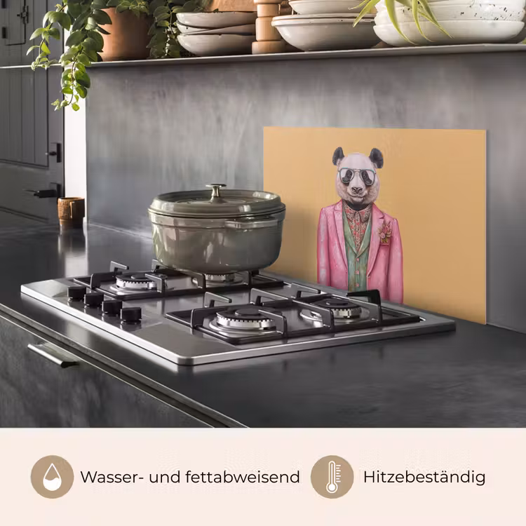 Panda - Pak - Zonnebril - Blauw keuken achterwand spatscherm klein -usp_DE