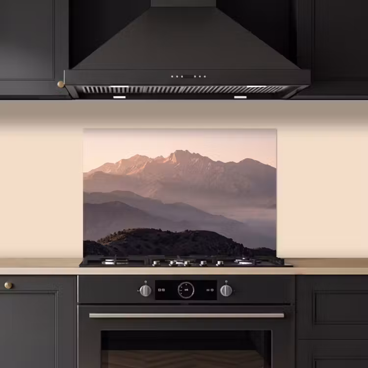 Panorama - Landschap - Bergen keuken achterwand spatscherm klein -sfeer1
