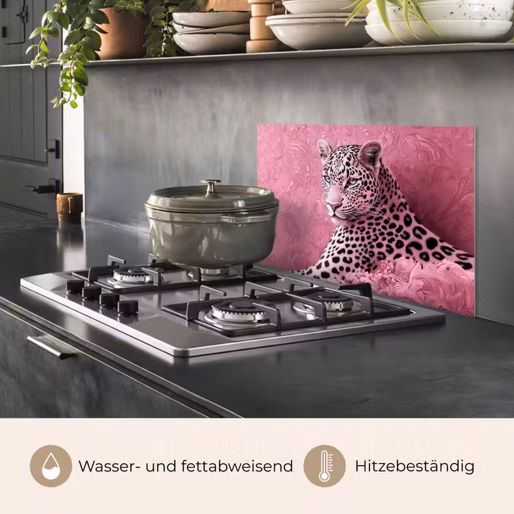 Panter - Luxe - Roze keuken achterwand spatscherm klein -usp_DE