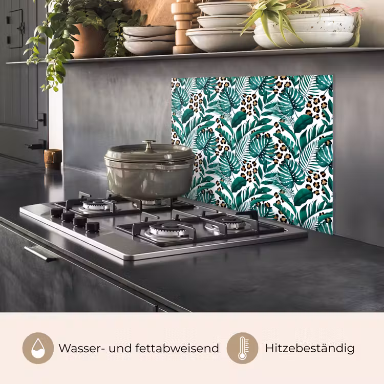 Panterprint - Bladeren - Jungle keuken achterwand spatscherm middel -usp_DE