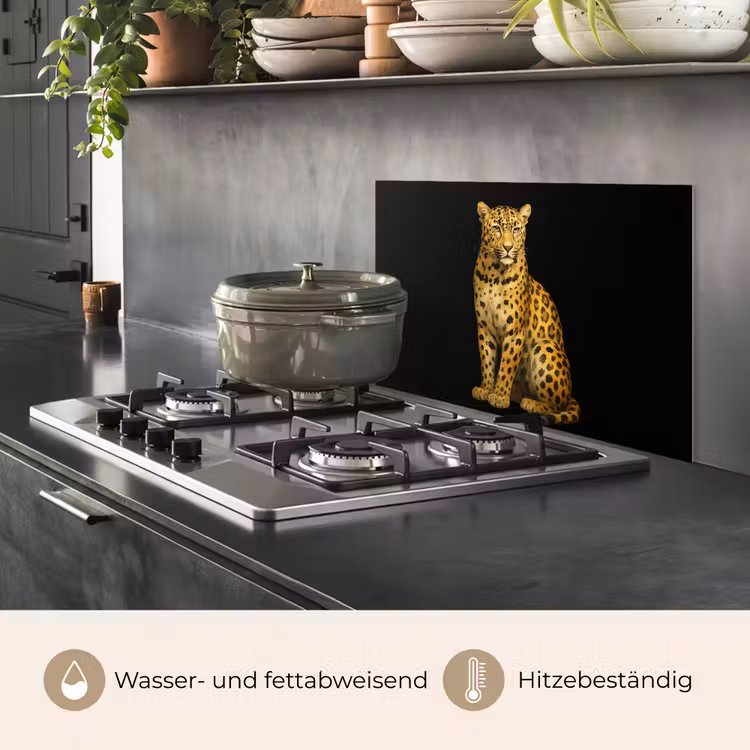 Panter - Realistisch - Bruin keuken achterwand spatscherm klein -usp_DE