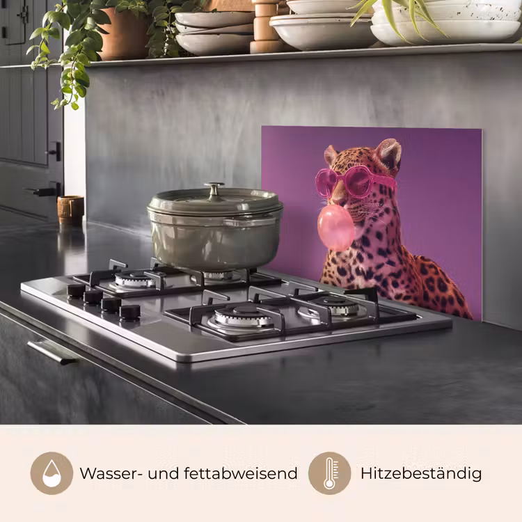 Panter - Zonnebril - Kauwgombel - Roze keuken achterwand spatscherm klein -usp_DE