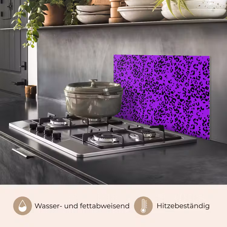 Panterprint - Paars - Patroon keuken achterwand spatscherm klein 900 -usp_DE