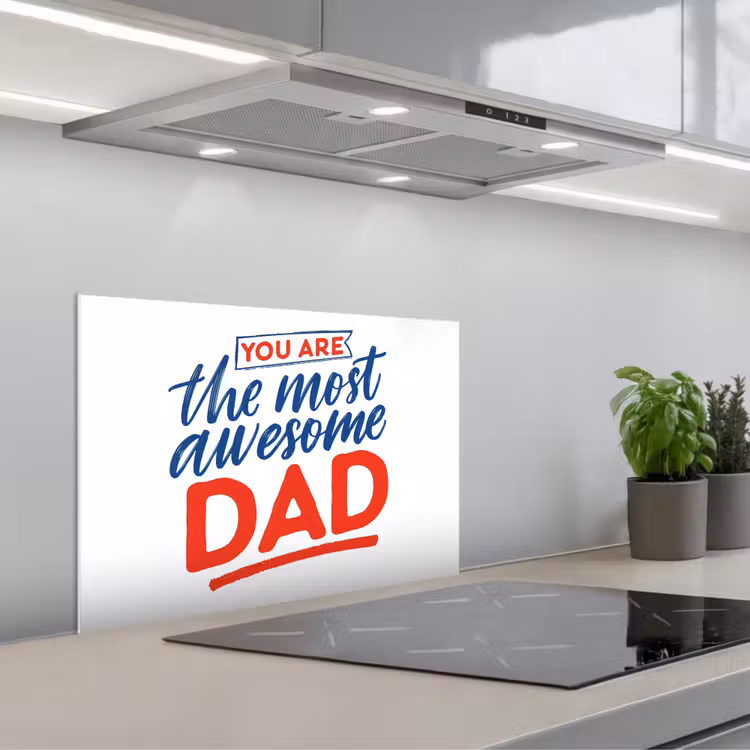 Papa - Vaderdag - Spreuken keuken achterwand spatscherm klein -3d_schuin