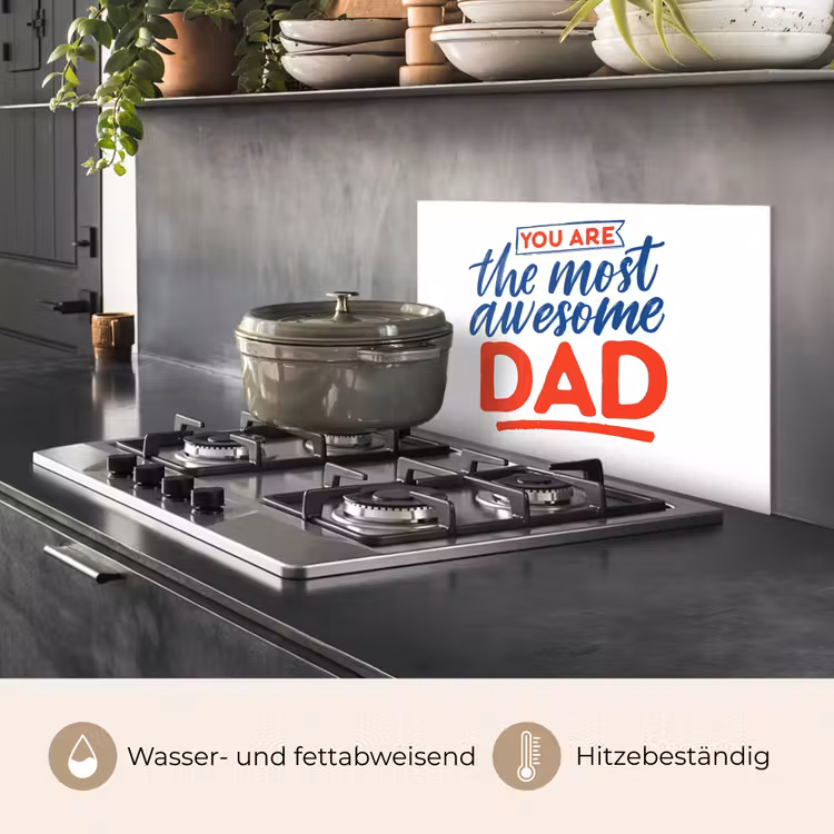 Papa - Vaderdag - Spreuken keuken achterwand spatscherm klein -usp_DE