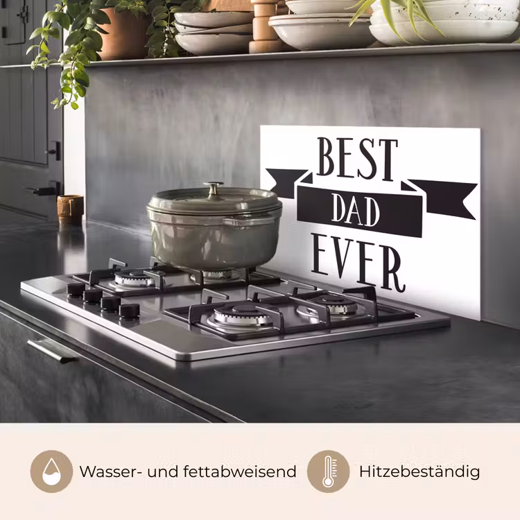Papa - Quote - Beste papa keuken achterwand spatscherm klein -usp_DE