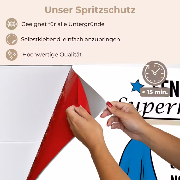 Papa - Quotes - Een superheld zonder cape noem je papa - Spreuken keuken achterwand spatscherm klein -spatscherm_DE