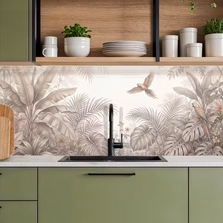 Papagaai - Jungle - Tropisch keuken achterwand 2 middel -sfeer3