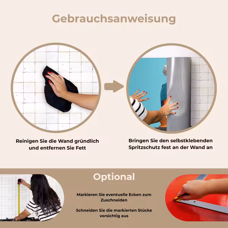 Papegaai - Koksmuts - Grappig - Vogel keuken achterwand spatscherm klein -gebruiksaanwijzing_DE