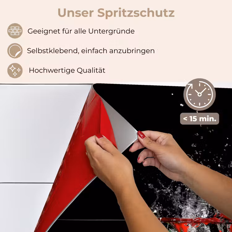 Paprika - Groente - Stilleven - Water - Rood keuken achterwand spatscherm klein -spatscherm_DE