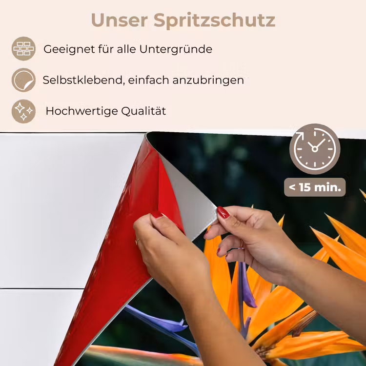 Paradijsvogel - Bloem - Exotisch keuken achterwand spatscherm klein -spatscherm_DE