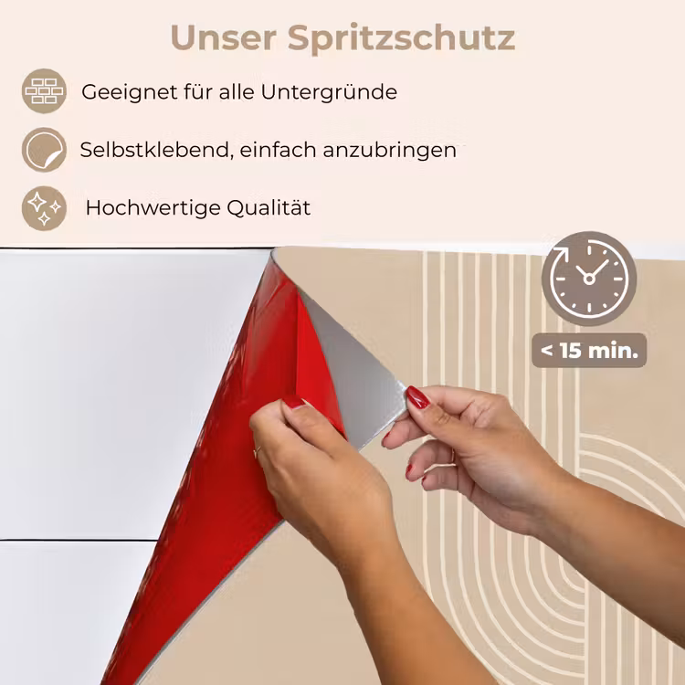 Parallelle lijnen - Lichte textuur - Beige keuken achterwand spatscherm klein -spatscherm_DE