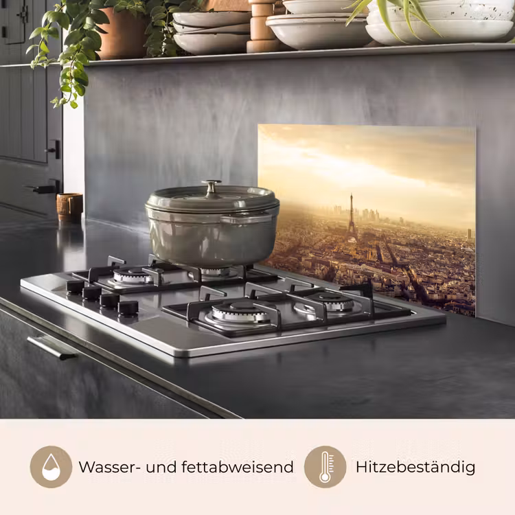 Parijs - Skyline - Zonsondergang - Steden keuken achterwand spatscherm klein -usp_DE