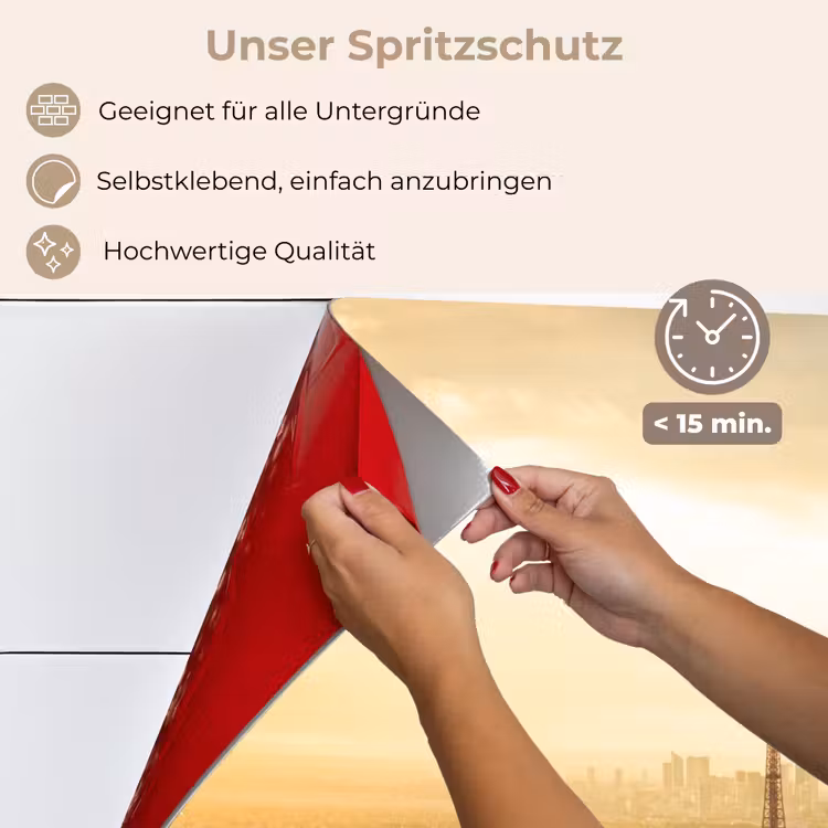 Parijs - Skyline - Zonsondergang - Steden keuken achterwand spatscherm klein -spatscherm_DE