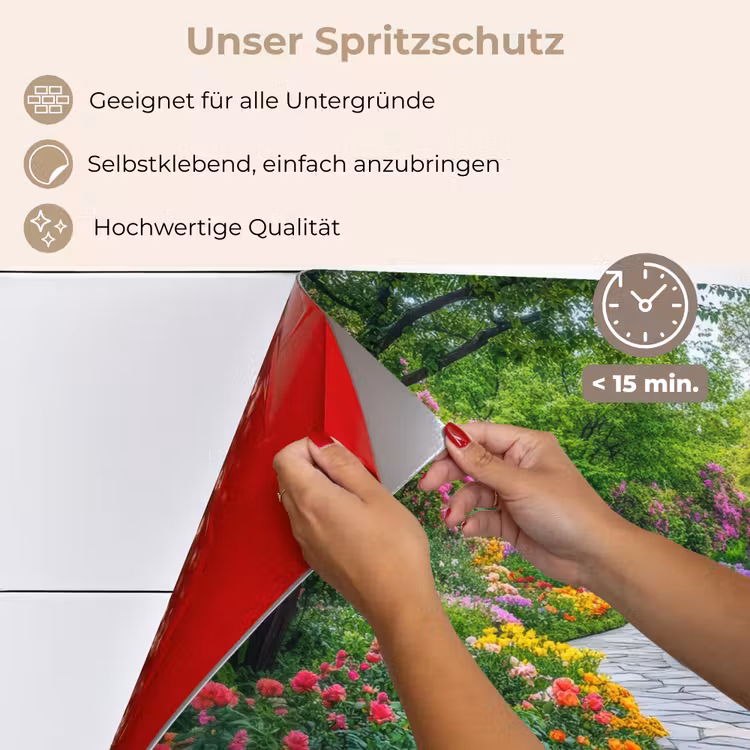 Park - Bloemen - Tuin keuken achterwand spatscherm klein -spatscherm_DE