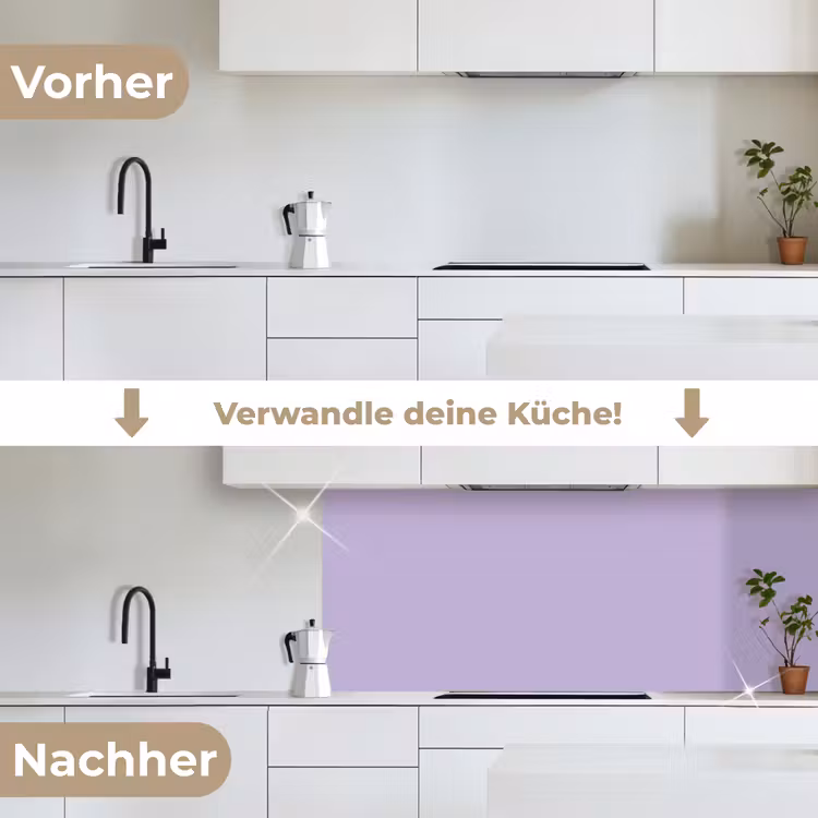 Pastel - Lilac - Paars keuken achterwand 2 middel 871 -voor-na_DE