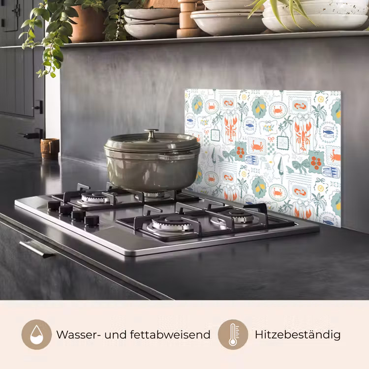 Zee - Sfeer - kreeft - Citroen keuken achterwand spatscherm klein 900 -usp_DE