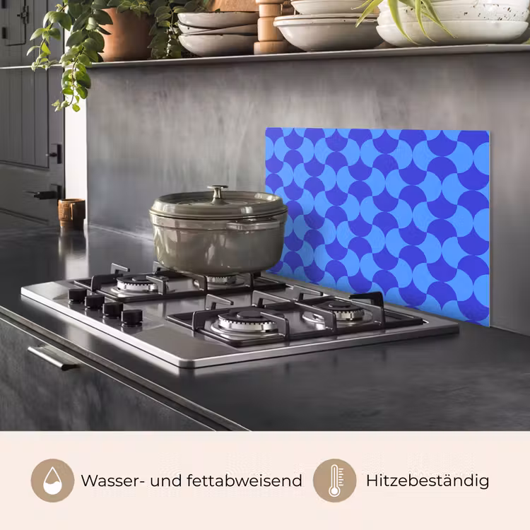 Blauw - Maanvlakken - Patroon keuken achterwand spatscherm klein 900 -usp_DE