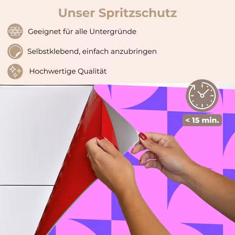 Kwadranten - Paars - Roze - Vierkanten keuken achterwand spatscherm klein 900 -spatscherm_DE