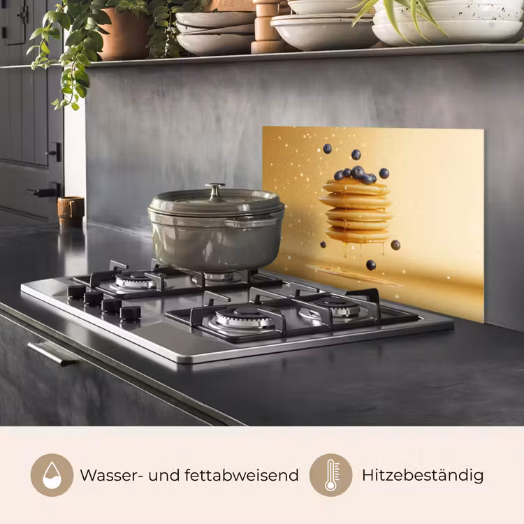 Pannenkoeken - Eten - Honing - Geel keuken achterwand spatscherm klein -usp_DE