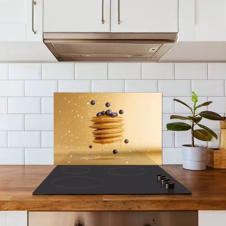 Pannenkoeken - Eten - Honing - Geel keuken achterwand spatscherm klein -sfeer2