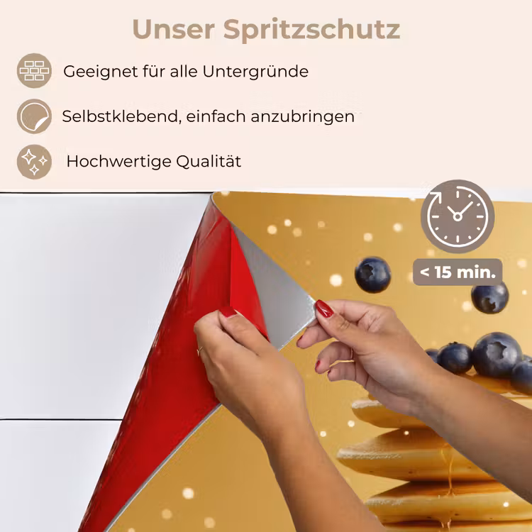 Pannenkoeken - Eten - Honing - Geel keuken achterwand spatscherm klein -spatscherm_DE