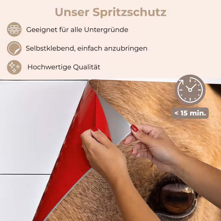Paard - Oog - Bruin keuken achterwand spatscherm klein -spatscherm_DE