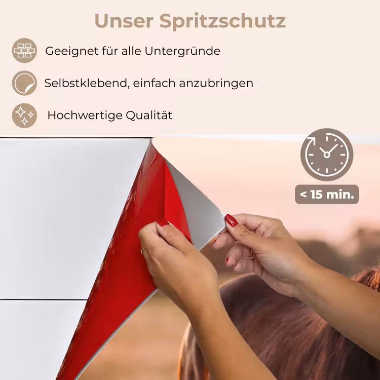 Paard - Zonsondergang - Bruin keuken achterwand spatscherm klein -spatscherm_DE