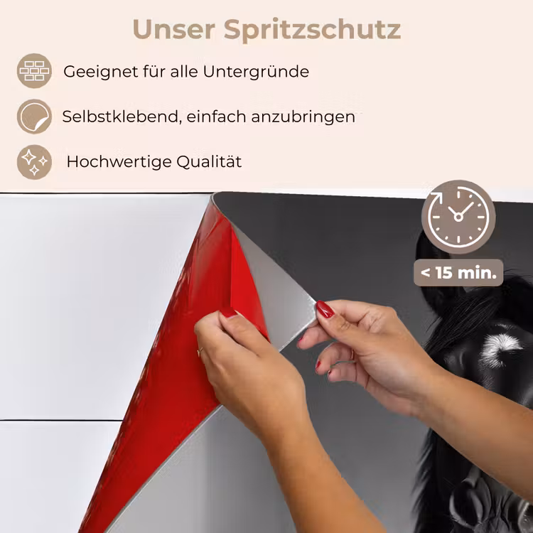 Paard - Bord - Pasta - Tafelkleed - Zwart Wit - Dieren keuken achterwand spatscherm klein -spatscherm_DE