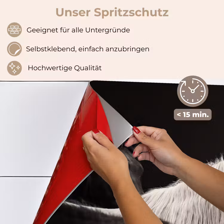 Paarden - Zwart - Wit - Kudde keuken achterwand spatscherm klein -spatscherm_DE