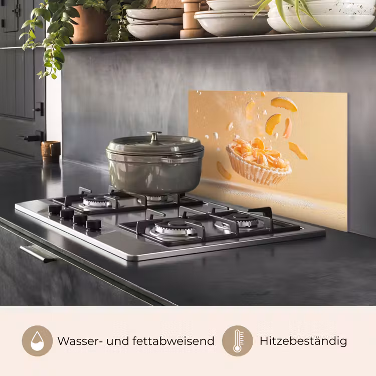 Peach - Eten - Taart - Oranje keuken achterwand spatscherm klein -usp_DE