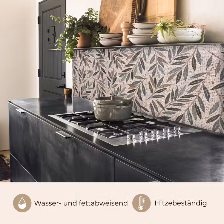 Plant - Blad - Mozaïek - Groen keuken achterwand 2 middel -usp_DE