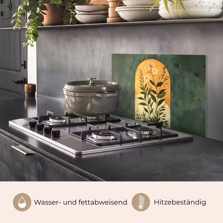 Plant - Bloemen - Wit keuken achterwand spatscherm klein -usp_DE