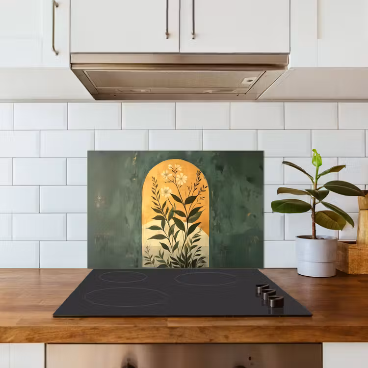 Plant - Bloemen - Wit keuken achterwand spatscherm klein -sfeer2
