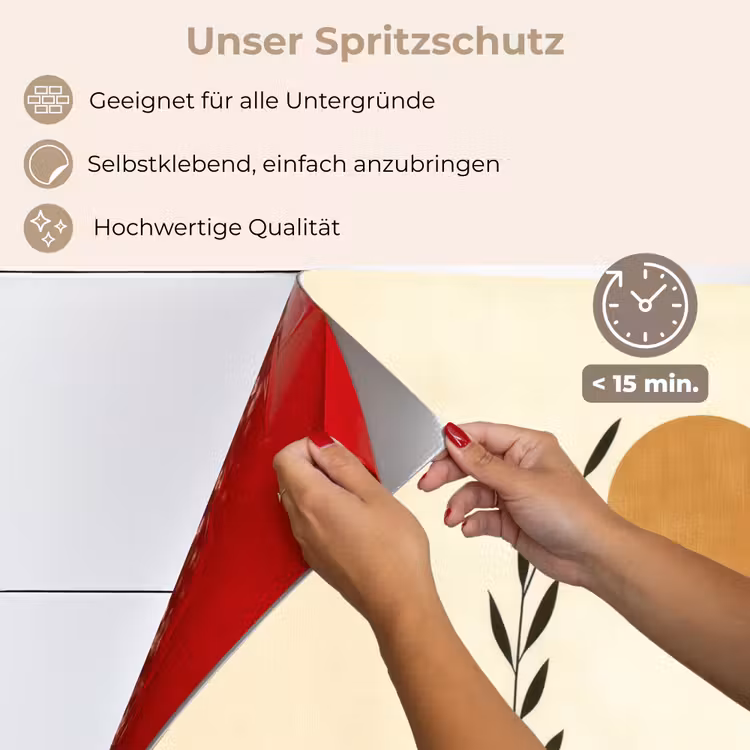 Planten - Abstract - Vormen keuken achterwand spatscherm klein -spatscherm_DE