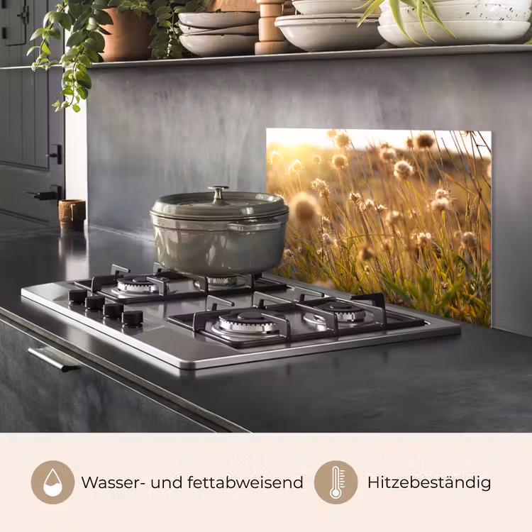 Planten - Natuur - Bloemen - Zon - Horizon keuken achterwand spatscherm klein -usp_DE