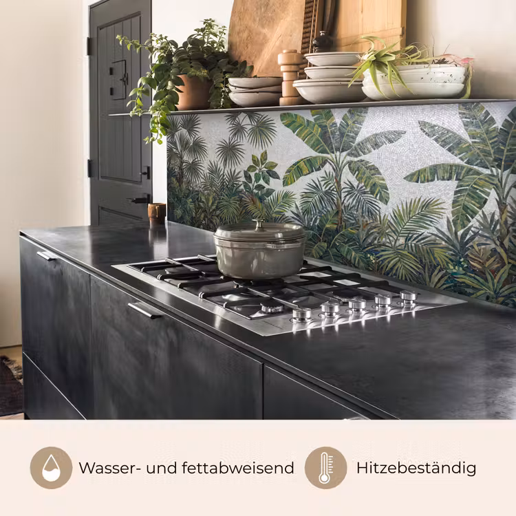Planten - Tropisch - Mozaïek - Groen - Natuur keuken achterwand 2 middel -usp_DE