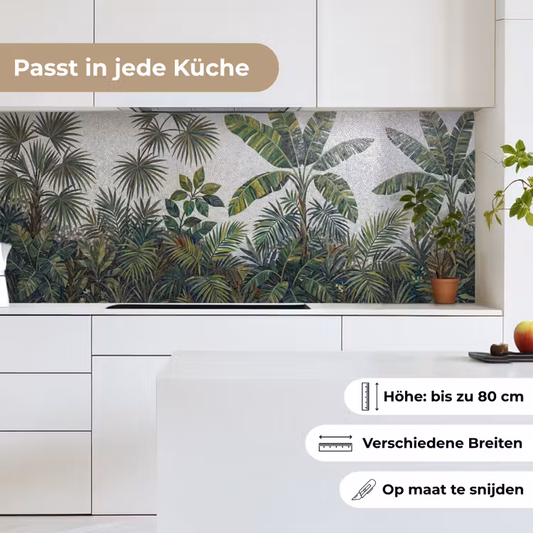 Planten - Tropisch - Mozaïek - Groen - Natuur keuken achterwand 2 middel -sfeer4_DE