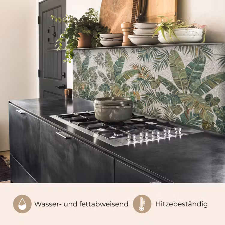 Planten - Tropisch - Mozaïek - Natuur - Groen keuken achterwand 2 middel -usp_DE