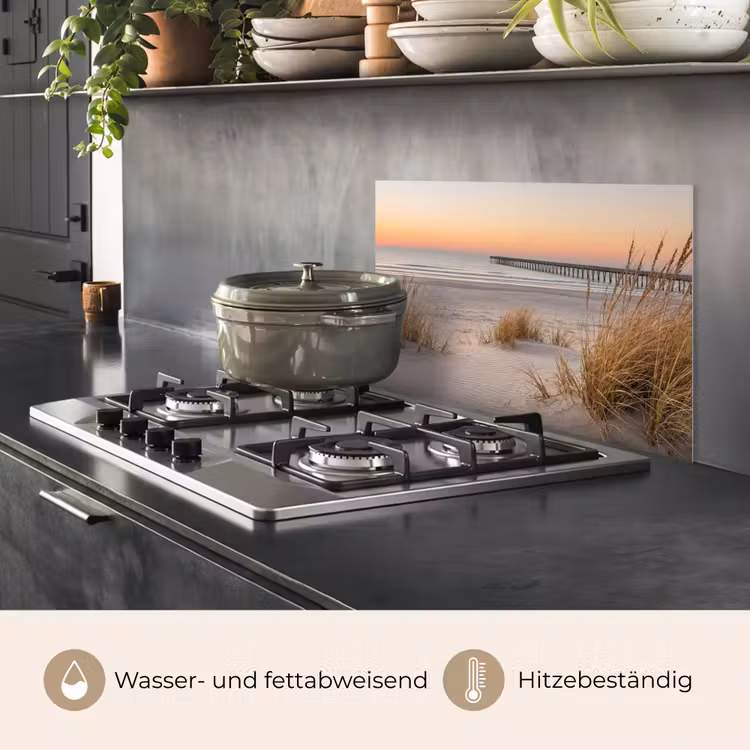 Pier - Zonsondergang - Strand keuken achterwand spatscherm klein -usp_DE
