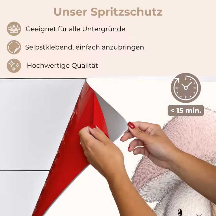 Paddenstoel - Konijn - Roze keuken achterwand spatscherm klein -spatscherm_DE