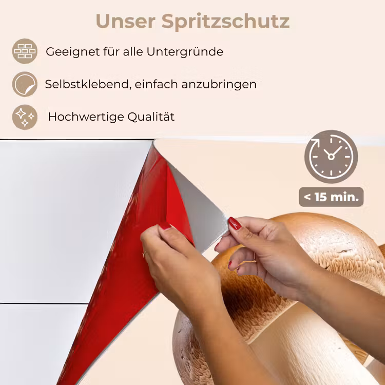 Champignons - Zacht - Beige keuken achterwand spatscherm klein -spatscherm_DE