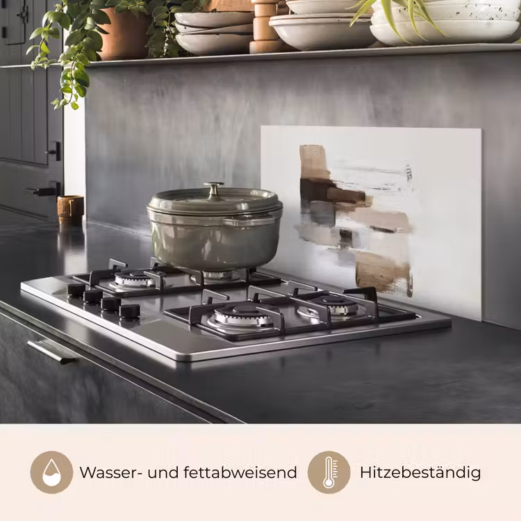 Penseelstreken - Balans - Beige - Bruin keuken achterwand spatscherm klein -usp_DE